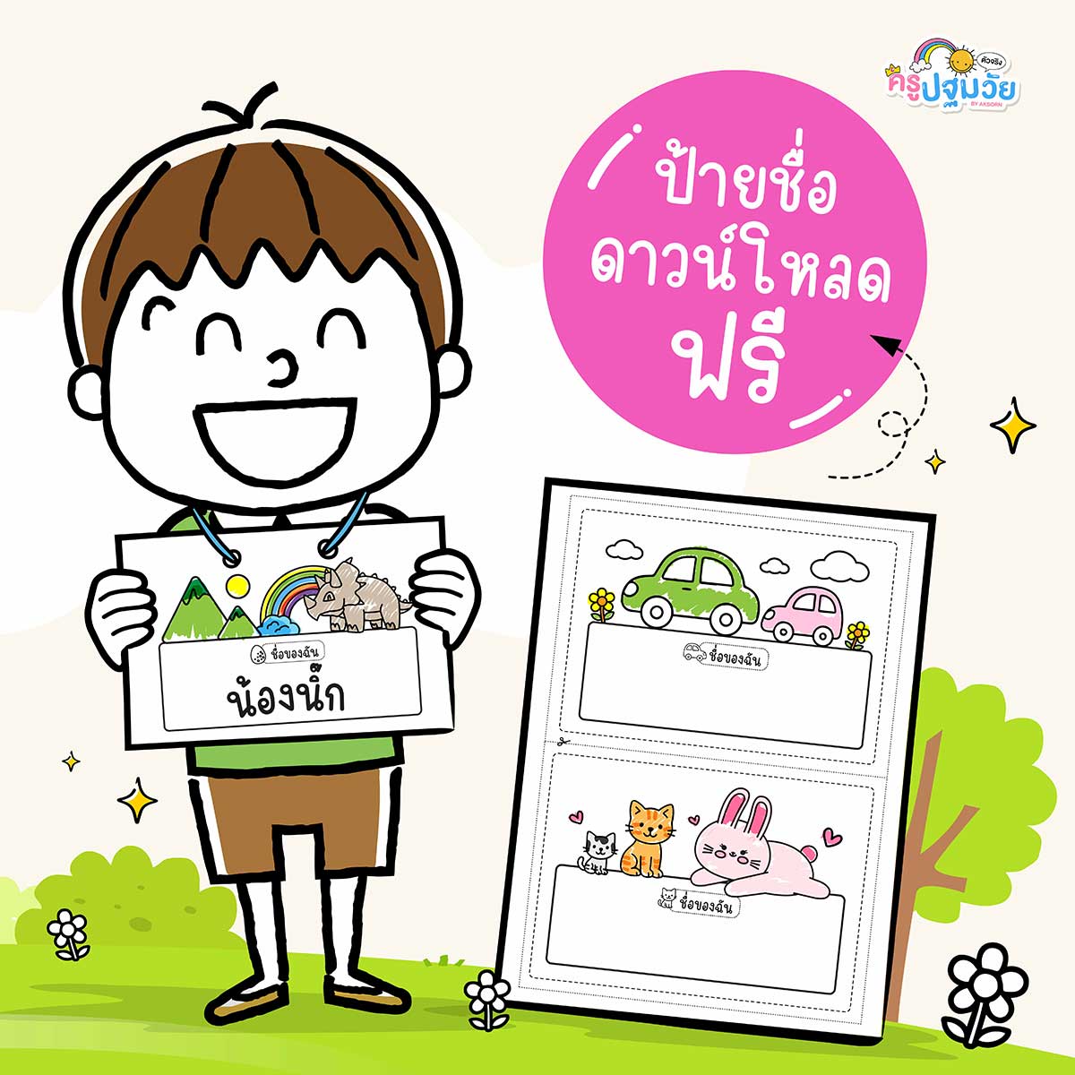 ป้ายมุมต่าง ๆ ของห้องเรียน