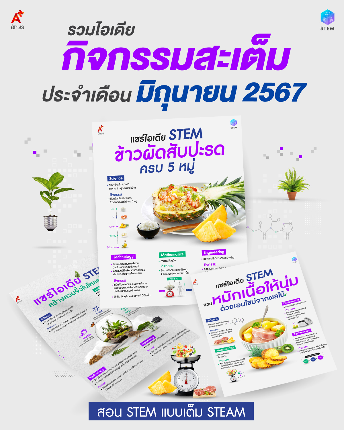 รวมไอเดียกิจกรรมสะเต็มประจำเดือนมีนาคม 2567