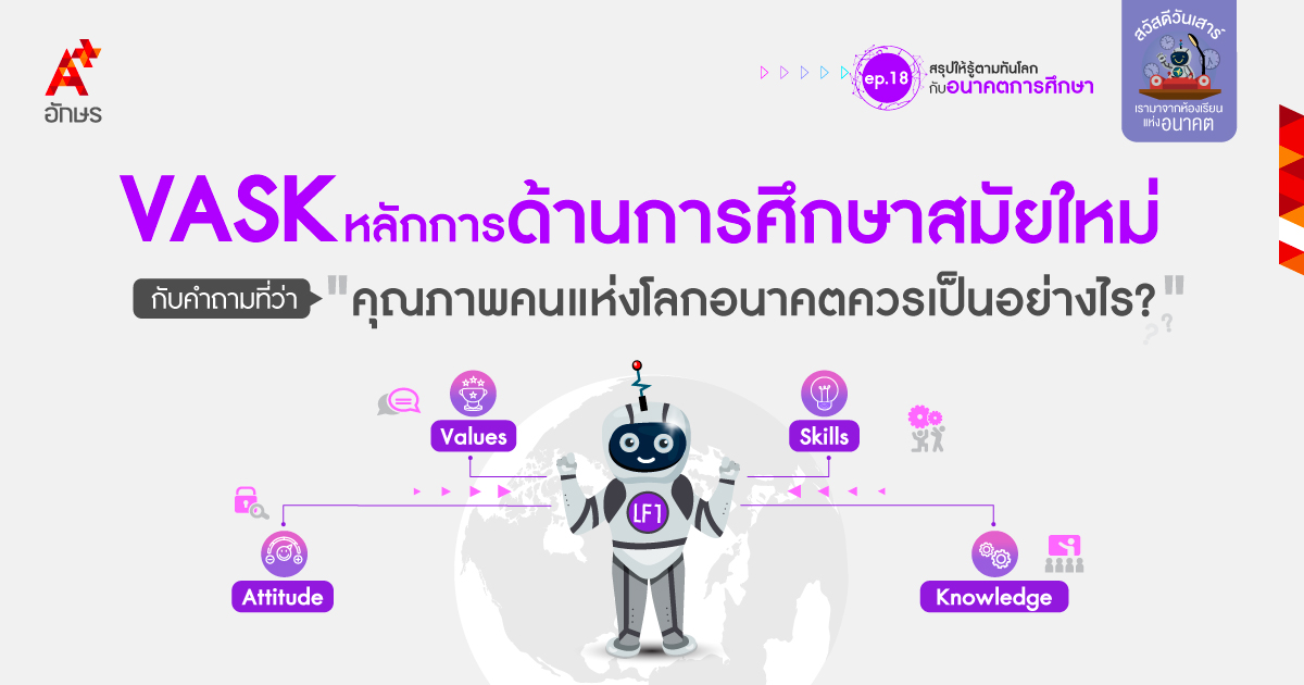 ภาพปกบทความ VASK หลักการศึกษาใหม่สร้างคุณภาพคนแห่งโลกอนาคต